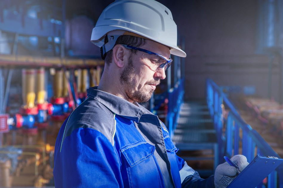 Mitarbeiter in Berufkleidung